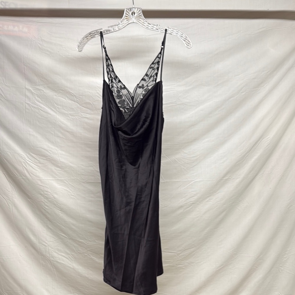 Elegant Black Lace Slip Dress